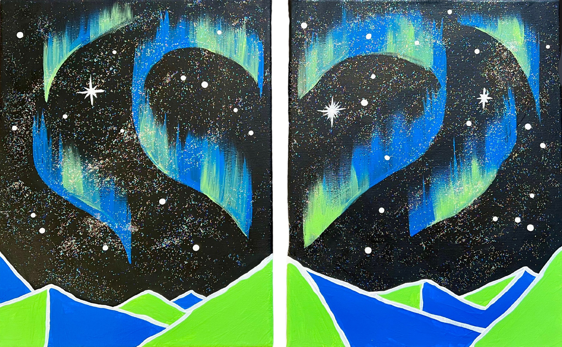 NORTHERN LIGHTS HEART NIGHTSCAPE Bonus 02 1 - Canvas, Corks & Forks