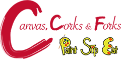 Canvas, Corks & Forks Logo