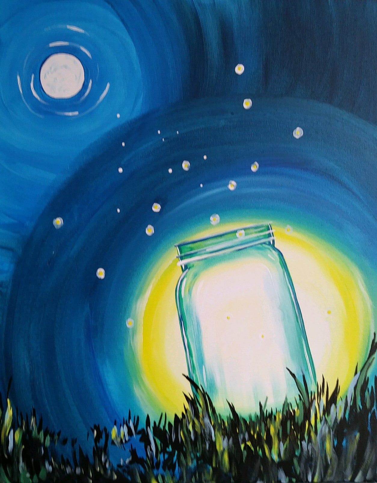 Summer Fireflies! Just $25! | Canvas, Corks & Forks